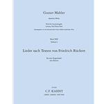 Ruckertlieder  (Vocal Score) [Piano and Voice]