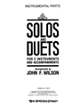 SOLOS AND DUETS FOR C INSTRUMENTS & ACCOMPANIMENTS, VOL. I Instrumental Parts