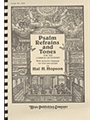 PSALM REFRAINS AND TONES Choral Book