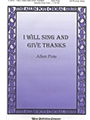 I Will Sing & Give Thanks