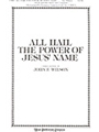 All Hail The Power Of Jesus' Name