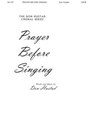 Prayer Before Singing