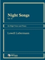 Night Songs For High Voice And Piano