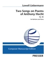 Two Songs on Poems of Anthony Hecht