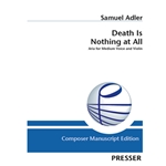 Death Is Nothing at All Aria for Medium Voice and Violin