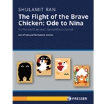 The Flight of the Brave Chicken: Ode to Nina after "The Brave Chicken confronts the Ogre," four panels by Nina Frenkel (1972-2016)