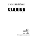 Clarion - a Canonic Prelude For Trumpet(s)
