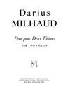 Duo pour deux violons