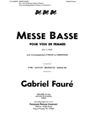 Messe Basse