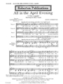 All in the April Evening Part-Song for Men's Voices, TTBB, a cappella