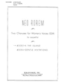 Two Choruses for Women's Voices (SSA) A FAR ISLAND