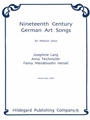 Nineteenth Century German Art Songs Medium Voice