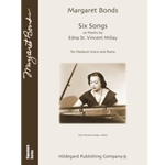 Six Songs on Poems by Edna St. Vincent Millay for medium voice