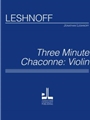 Three Minute Chaconne - Violin