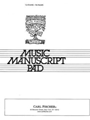 Music Manuscript Pad  12 Stave