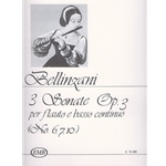 3 Sonatas for flute and basso continuo