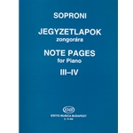 Note Pages for Piano Vol.III-IV