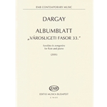 Albumblatt - 'Varosligeti fasor 33.' for flute and piano