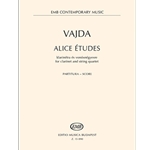Alice etudes for clarinet and string quartet