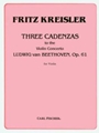 Cadenzas (3) For Concerto In D Maj Opus 61