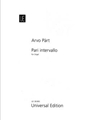 Pari Intervallo For Organ