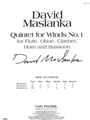 Quintet for Winds #1 - score only