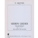 7 songs op. 52 Heft 2 based on poems by Puschkin