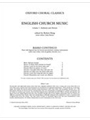 English Church Music, Volume 1: Anthems and MotetsBasso continuo parts