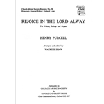Rejoice in the Lord alwayVocal score