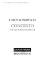 Concerto for Violin & Orchestra (Piano Score)