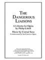The Dangerous Liaisons (Libretto)