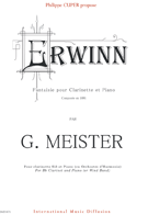 Erwinn Fantaisie pour Clarinette et Piano