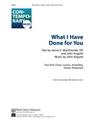 What I Have Done For You