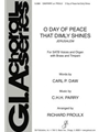 O Day of Peace That Dimly Shines - Full Score