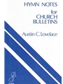 Hymn Notes for Church Bulletins