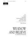 We Know and Believe - Instrument edition