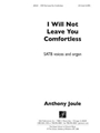 I Will Not Leave You Comfortless