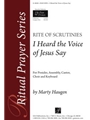 I Heard the Voice of Jesus Say