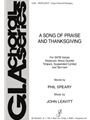 A Song of Praise and Thanksgiving - Instrument edition