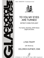 To You My Eyes Are Turned - Instrument edition