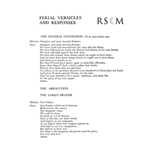 Ferial Versicles and Responses