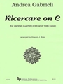 Ricercare on C - 4 clarinets (3 Bb and one bass clarinet) - score and parts