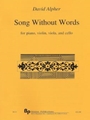 Song Without Words - violin, viola, cello, piano - score and parts