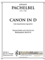 Pachelbel - Canon in D (Saxophone Quartet)