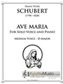 Ave Maria for Low Voice in D major