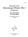 Canzona per Sonare No. 1 - La Spiritata