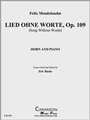 Lied Ohne Worte, Op. 109