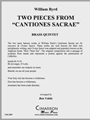 Two Pieces from Cantiones Sacrae