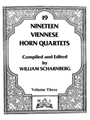 Nineteen Viennese Horn Quartets volume III