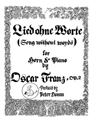Lied ohne worte, Op. 2
